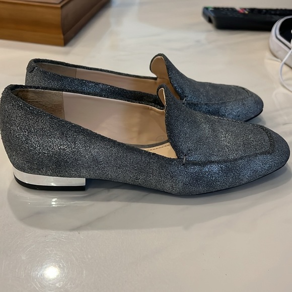 Nine West Silver Glitter Flat - Picture 2 of 5